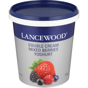 Lancewood Double Cream Mix Berry Flavoured Yoghurt 1kg
