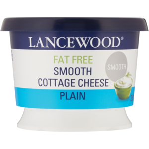 Lancewood Fat Free Plain Smooth Cottage Cheese 250g