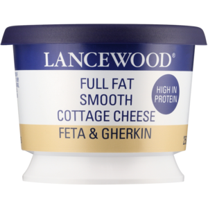 Lancewood Full Fat Feta & Gherkin Smooth Cottage Cheese 250g