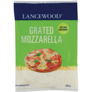 Lancewood Grated Mozzarella Cheese Pack 200g