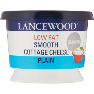 Lancewood Low Fat Plain Smooth Cottage Cheese 250g