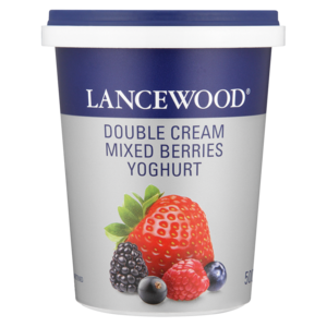 Lancewood Mixed Berries Flavoured Double Cream Yoghurt 500g