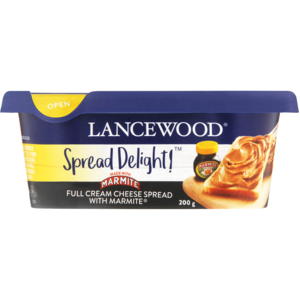 Lancewood Spread Delight Marmite Full Cream Cheese Spread 200g