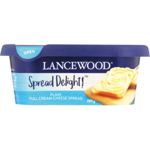 Lancewood Spread Delight Plain Full Cream Cheese Spread 200g