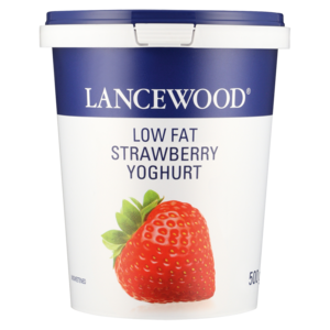 Lancewood Strawberry Flavoured Low Fat Yoghurt 500g