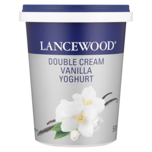 Lancewood Vanilla Flavoured Double Cream Yoghurt 500g