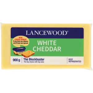Lancewood White Cheddar Cheese Pack 900g