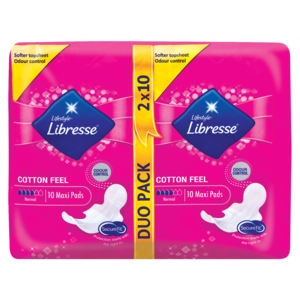 Libresse Maxi Duo Sanitary Pads 2 x 10 Pack