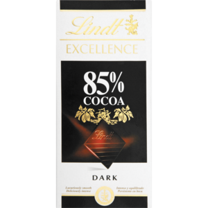 Lindt Excellence 85% Cocoa Dark Chocolate Slab 100g