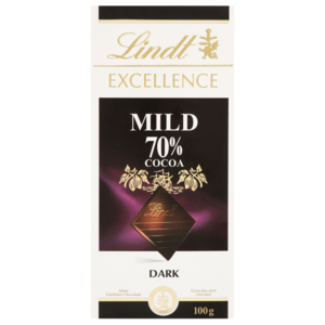 Lindt Excellence Mild 70% Cocoa Dark Chocolate Slab 100g