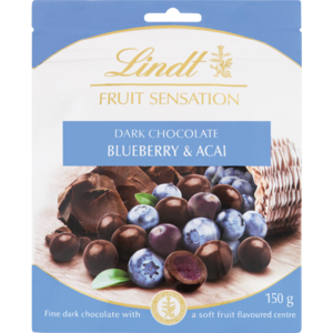 Lindt Fruit Sensation Blueberry & Acai Dark Chocolate Bag 150g