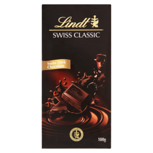 Lindt Swiss Classic Swiss Dark Chocolate Slab 100g