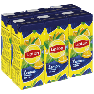 Lipton Lemon Flavoured Ice Tea Boxes 6 x 200ml - myhoodmarket