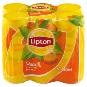 Lipton Peach Flavoured Ice Tea Cans 6 x 330ml - myhoodmarket