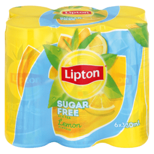 Lipton Sugar Free Lemon Flavoured Ice Tea Cans 6 x 330ml - myhoodmarket