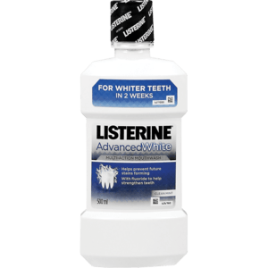Listerine Advanced White Multi-Action Mouthwash 500ml - myhoodmarket