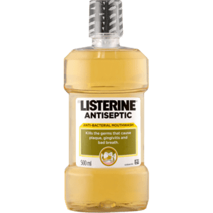 Listerine Antiseptic Anti-Bacterial Mouthwash 500ml - myhoodmarket