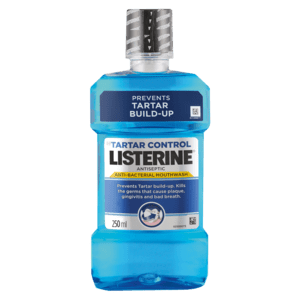 Listerine Antiseptic Anti-Bacterial Tartar Control Mouthwash 250ml - myhoodmarket