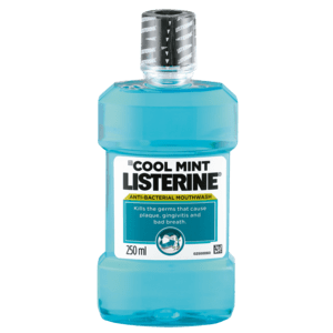 Listerine Cool Mint Anti-Bacterial Mouthwash 250ml - myhoodmarket