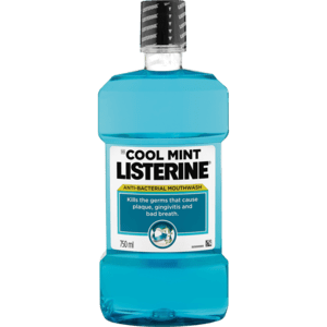 Listerine Cool Mint Anti-Bacterial Mouthwash 750ml - myhoodmarket
