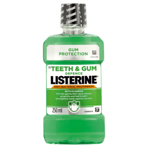 Listerine Teeth & Gum Defence Anti-Bacterial Mouthwash 250ml - myhoodmarket