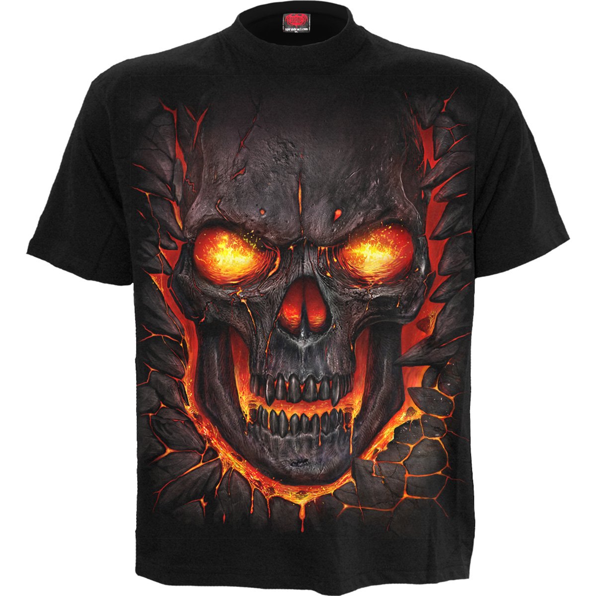 SKULL LAVA - T-Shirt Black