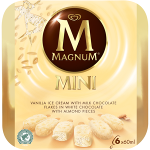 Magnum Mini White Almond Ice Cream 6 Pack