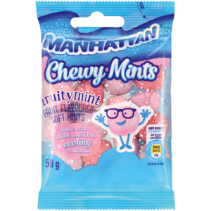 Manhattan Chewy Fruit Mints Sweets 50g