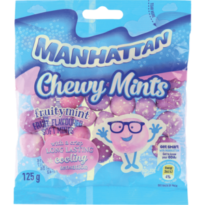 Manhattan Fruit Flavoured Chewy Mints 125g