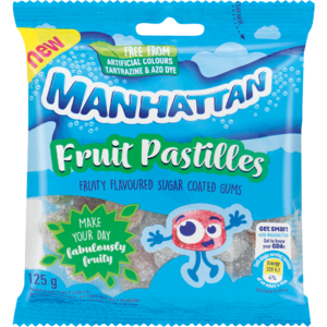 Manhattan Fruit Pastilles Soft Sweets 125g