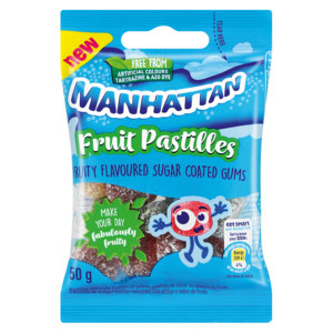 Manhattan Fruit Pastilles Sweets 50g