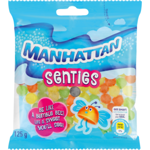 Manhattan Senties Gum Sweets 125g