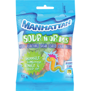 Manhattan Sour Worms 50g
