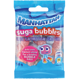 Manhattan Suga Bubbles Sweets 50g