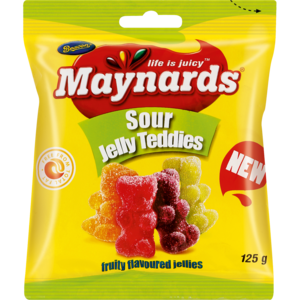 Maynards Sour Jelly Teddies 125g