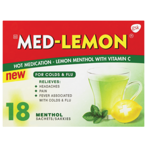 Med-Lemon Menthol Flu Remedy 18 Pack