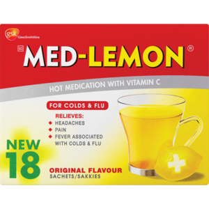 Med-Lemon Regular Cold & Flu Remedy 18 Pack