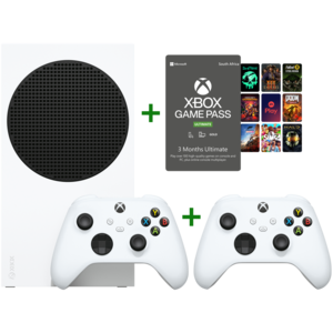 Microsoft Xbox Series S White Console 512GB + Extra Controller + 3 Month Ultimate Game Pass Subscription Bundle