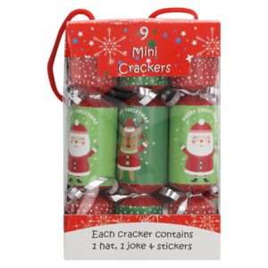 Mini Kiddies Christmas Crackers 9 Pack