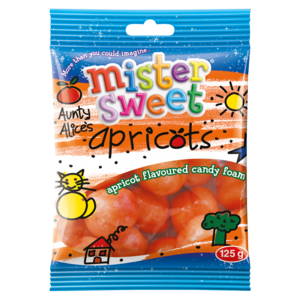 Mister Sweet Apricots Flavoured Gums 125g