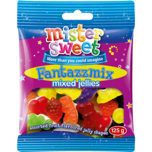 Mister Sweet Fantazzmix Mixed Fruit Flavoured Jelly Sweets 125g