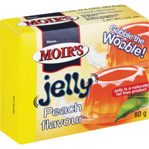 Moir's Peach Flavoured Jelly 80g