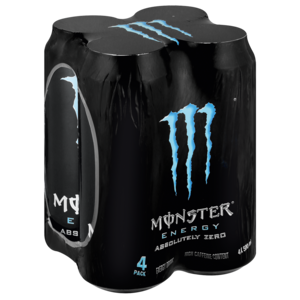 Monster Absolute Zero Energy Drink Cans 4 x 500ml