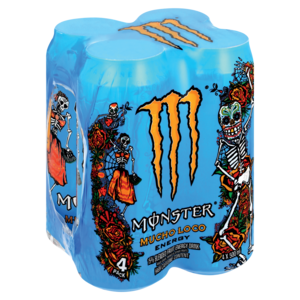 Monster Mucho Loco Mango Flavoured Energy Drink Cans 4 x 500ml