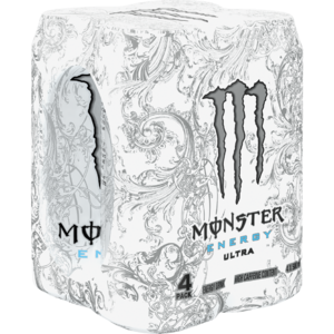 Monster Ultra Energy Drink Cans 4 x 500ml
