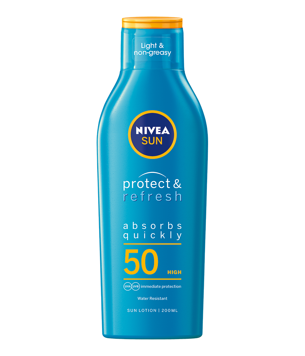 Nivea Sun Protect & Refresh Lotion Spf50+ Sunscreen 200ml - myhoodmarket