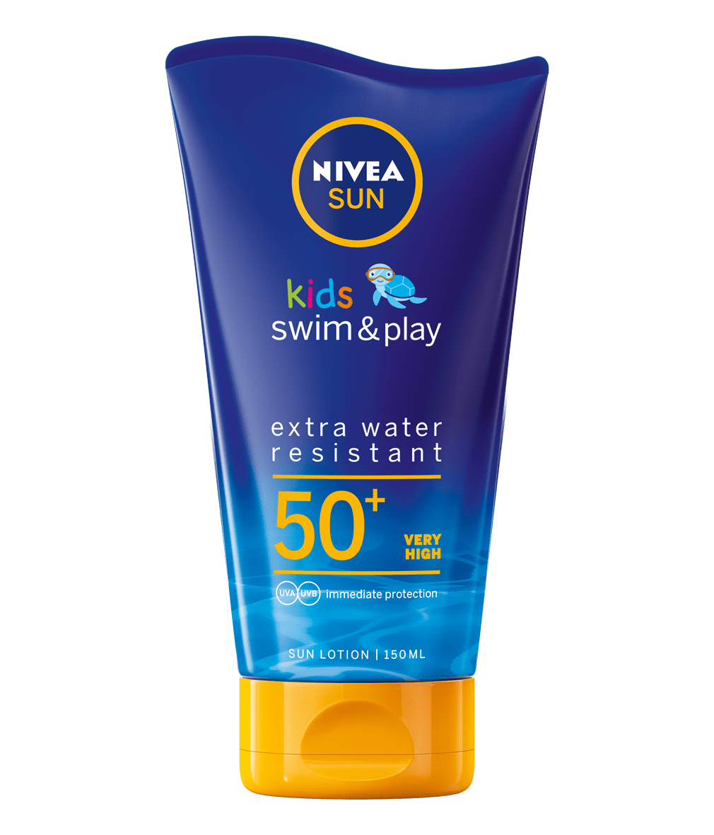 Nivea Sun Kids Swim & Play Sun Lotion Spf50+ Sunscreen 150ml - myhoodmarket