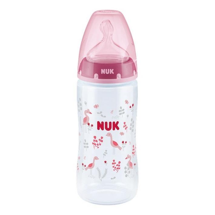 Nuk First Choice Bottle Silicone Teat Rose 0-6 months 300ml - myhoodmarket