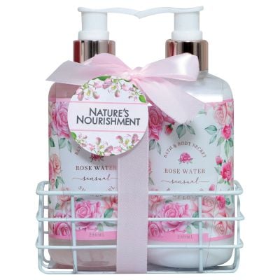 Nature Nourish Body Lotion Rose 290ml 2pcs