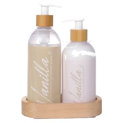 Natures Edition Vanilla Caddy Set Containing Hand Wash 400ml Plus Hand Cream 250ml Vanilla